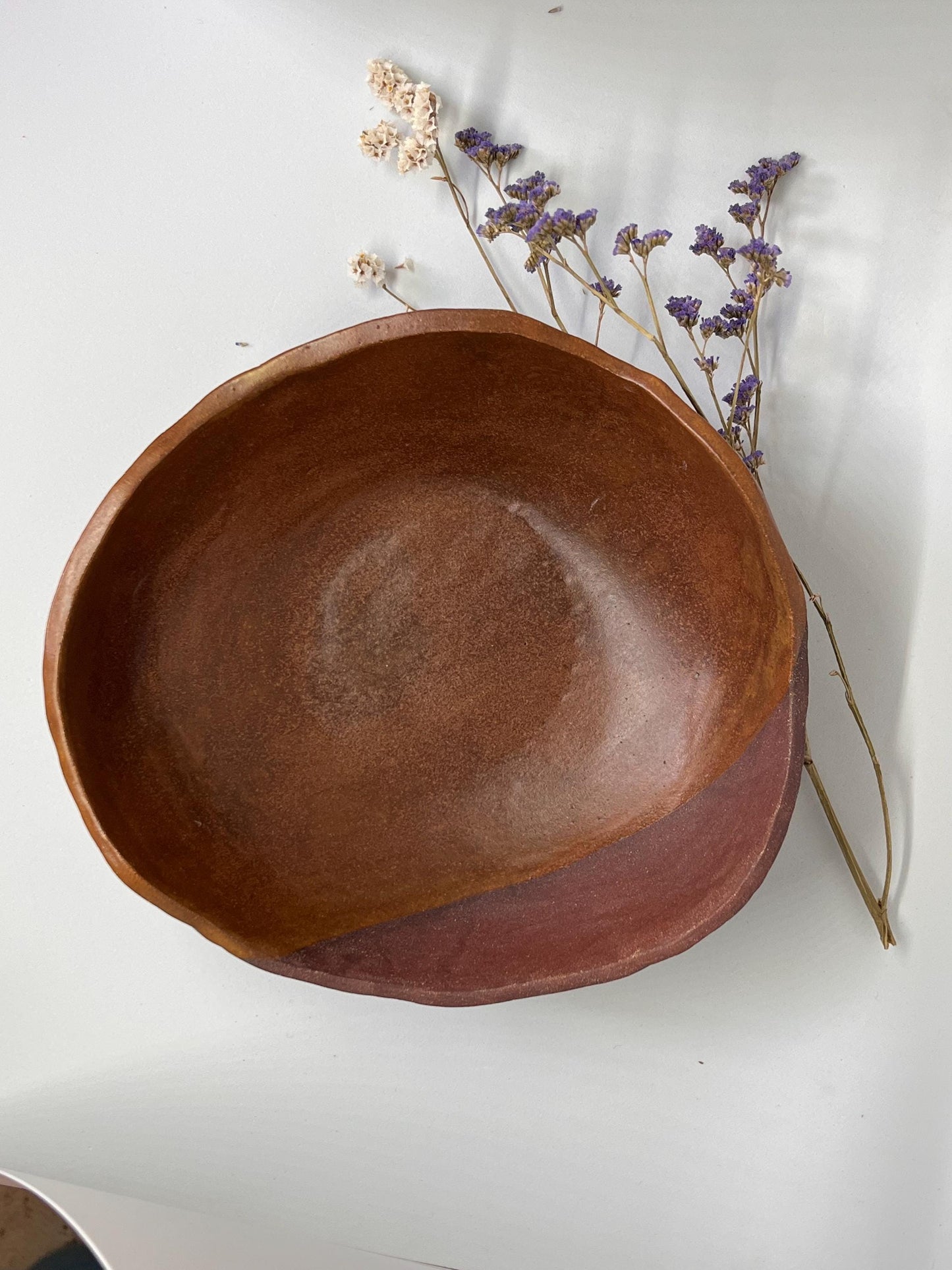 Organic Sculptural Ceramic Bowl – Matte Brown Wabi Sabi Pottery, Artisan Home Decor