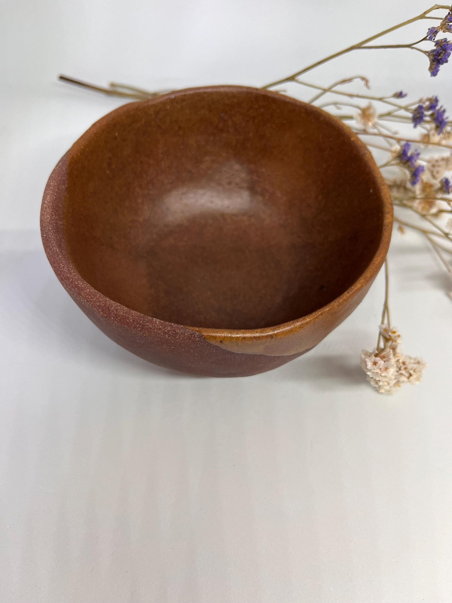 Handmade Rustic Ceramic Bowl, Matte Brown Clay, Wabi Sabi Pottery, Minimalist Kitchen Decor