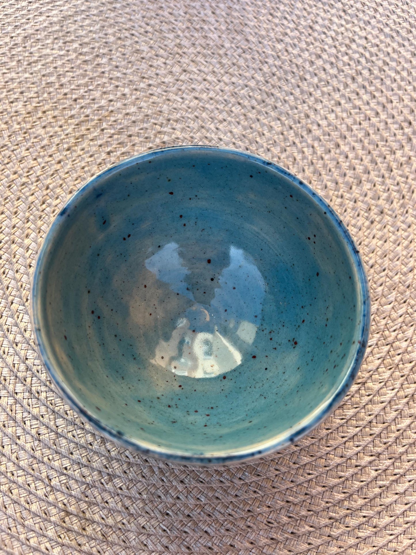 Handmade Ceramic Bowl, Blue Glazed Pottery, Small Serving Bowl