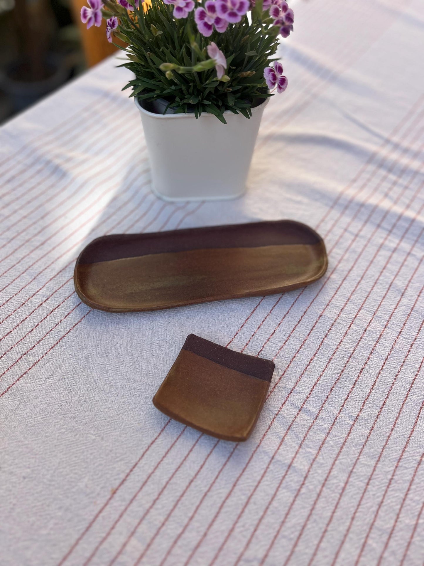 Handmade Ceramic Sushi Set | Sushi Plate & Sauce Dish