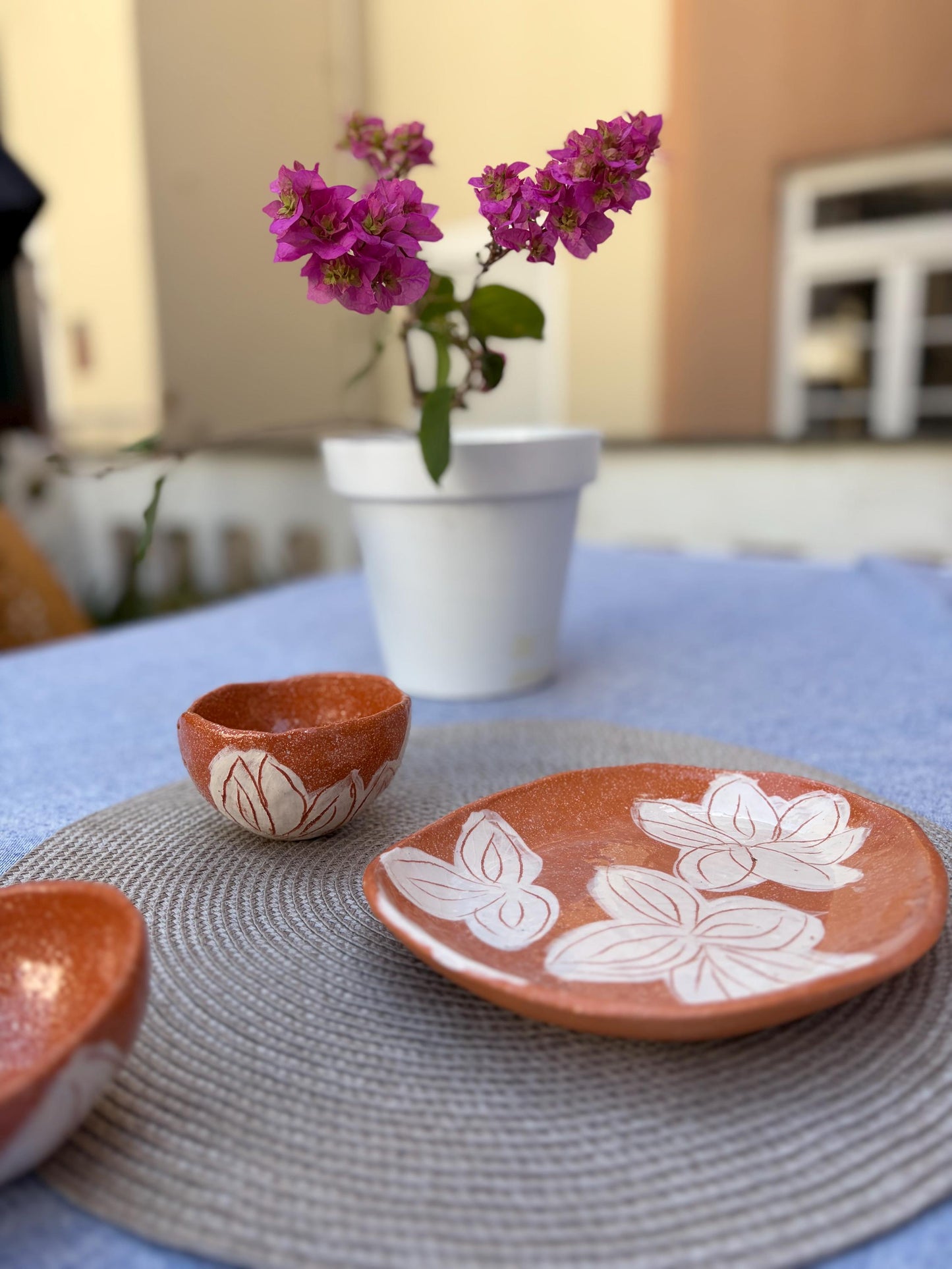 Handmade Sushi Serving Set | Ceramic Sushi Plate and Sauce Bowl | Stoneware Sushi Dish | Tapas Serving Set