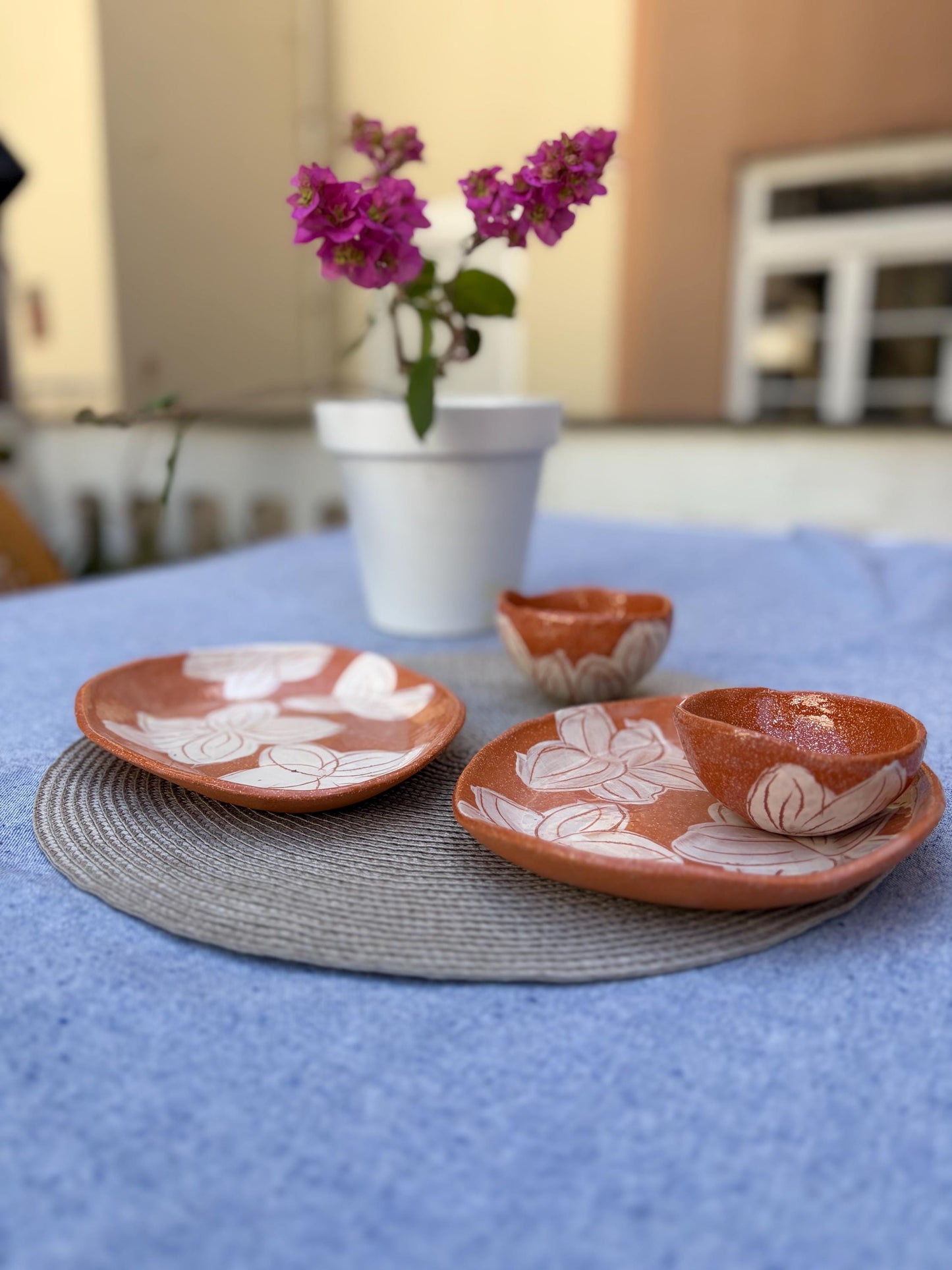 Handmade Sushi Serving Set | Ceramic Sushi Plate and Sauce Bowl | Stoneware Sushi Dish | Tapas Serving Set