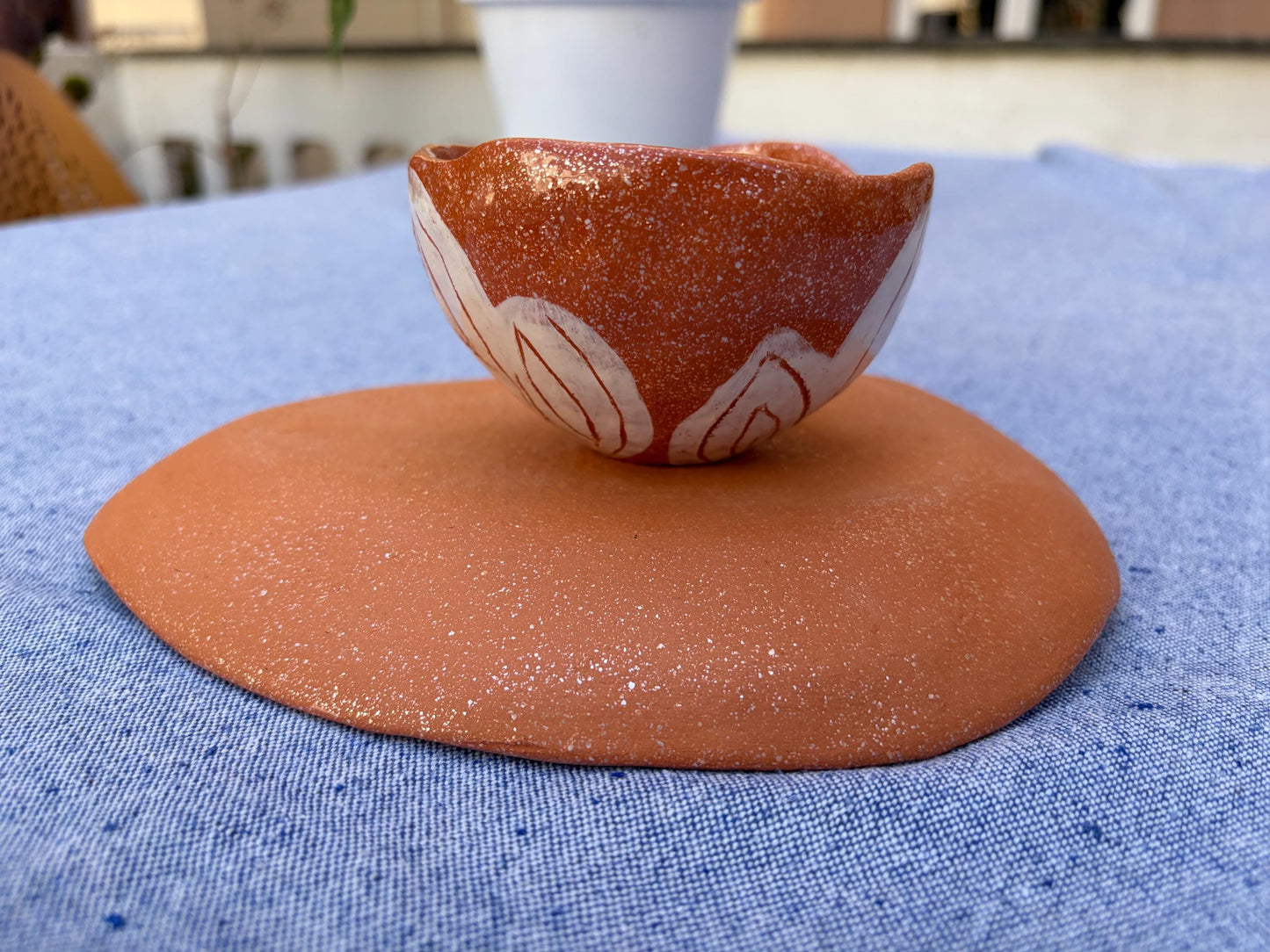 Handmade Sushi Serving Set | Ceramic Sushi Plate and Sauce Bowl | Stoneware Sushi Dish | Tapas Serving Set